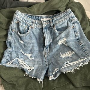 Garage denim “festival” shorts